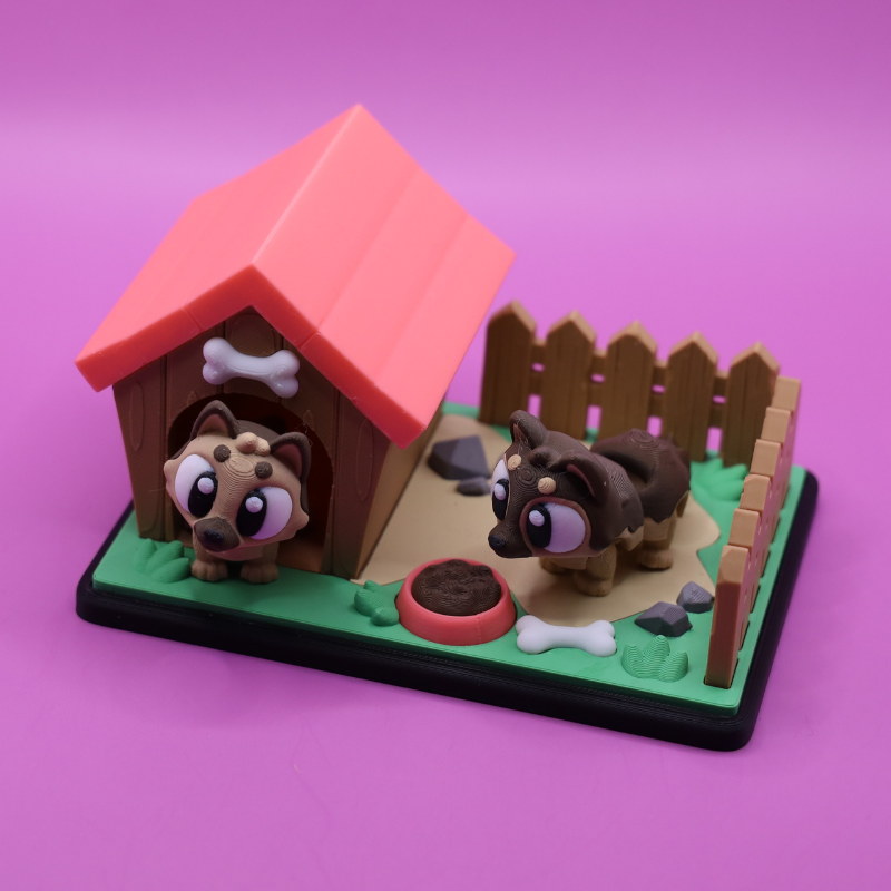 German Shepherd's in Mini Backyard